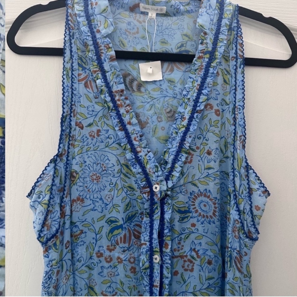 Poupette st Barth Nana blue print maxi dress S - Picture 4 of 5